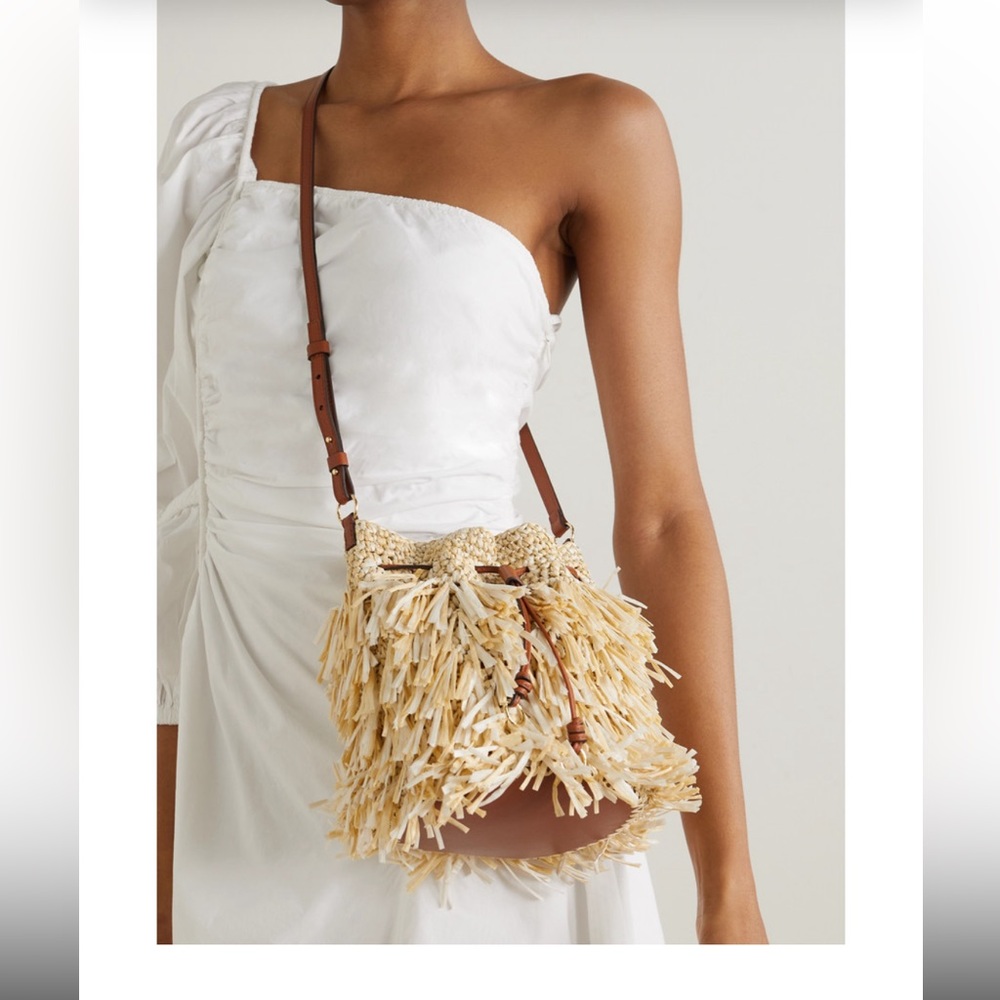 Ulla Johnson Gigi Fringe Drawstring Bag